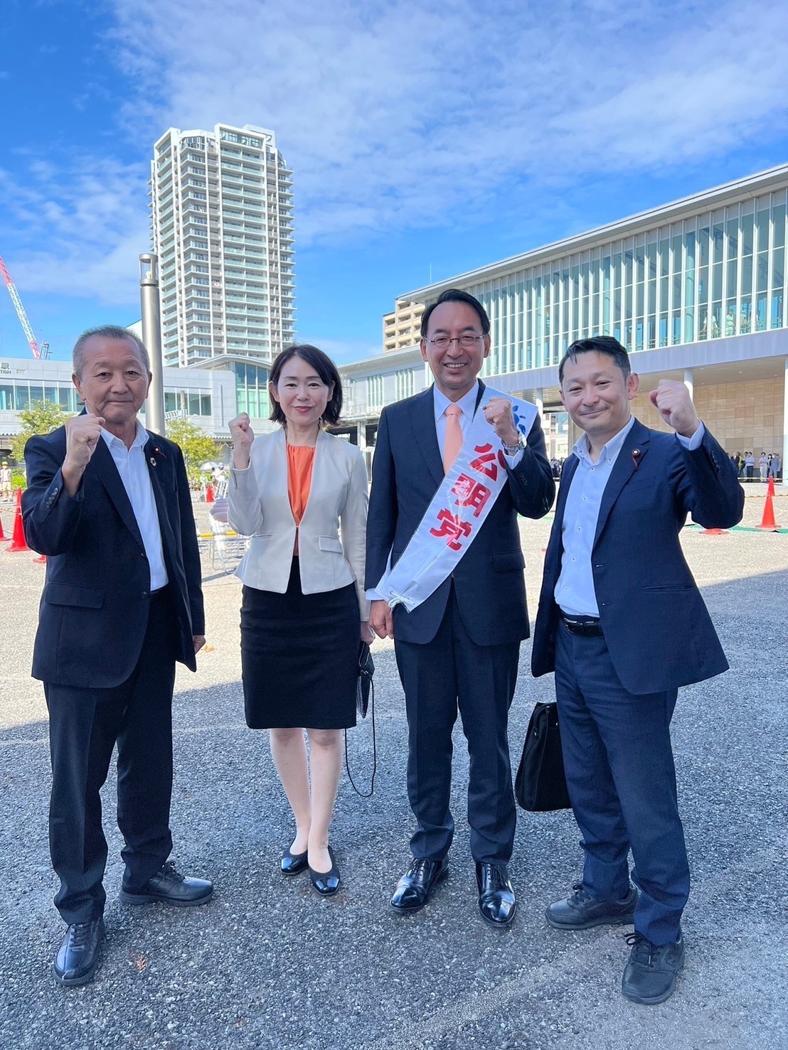 小選挙区「深澤陽一」、比例区「公明党」の勝利に向けて走り抜いてまいります