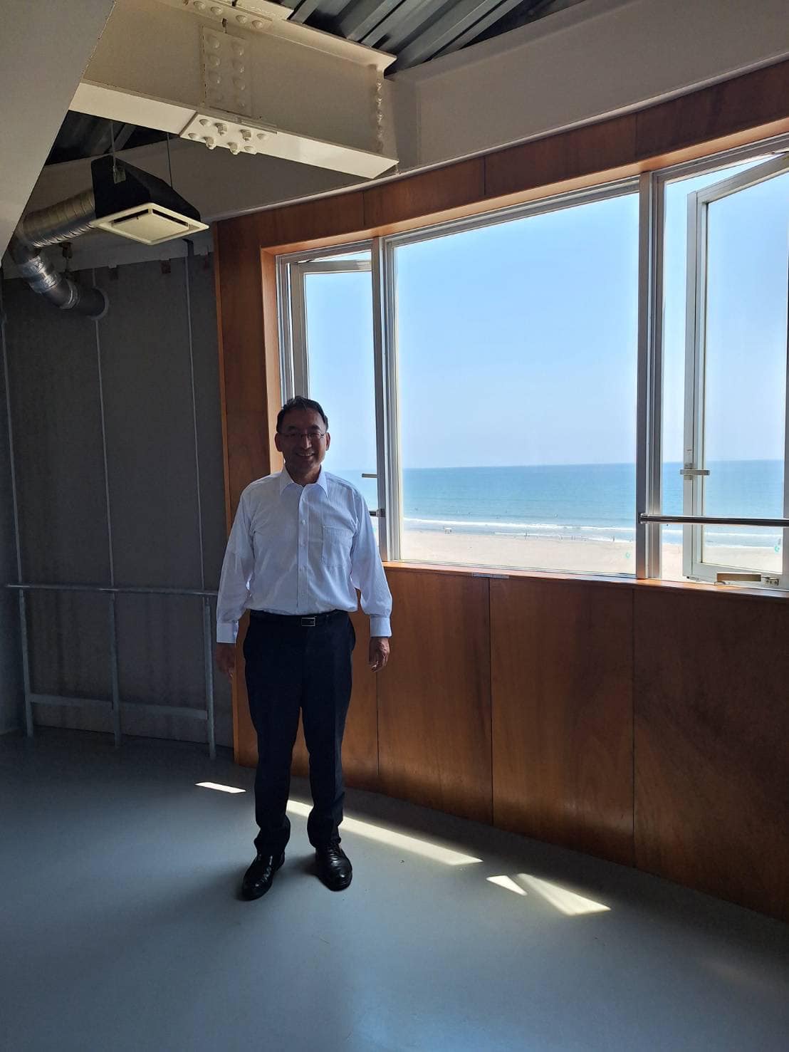 福田漁港にある津波避難タワーに登りました