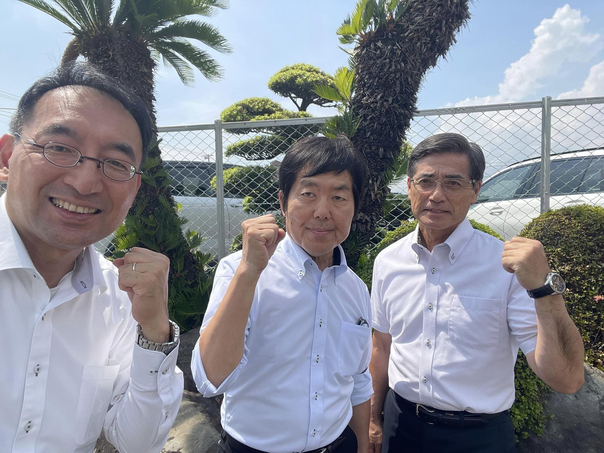 堀江和雄 市議と一緒に三島市を、堀内浩 町議と一緒に長泉町を回りました