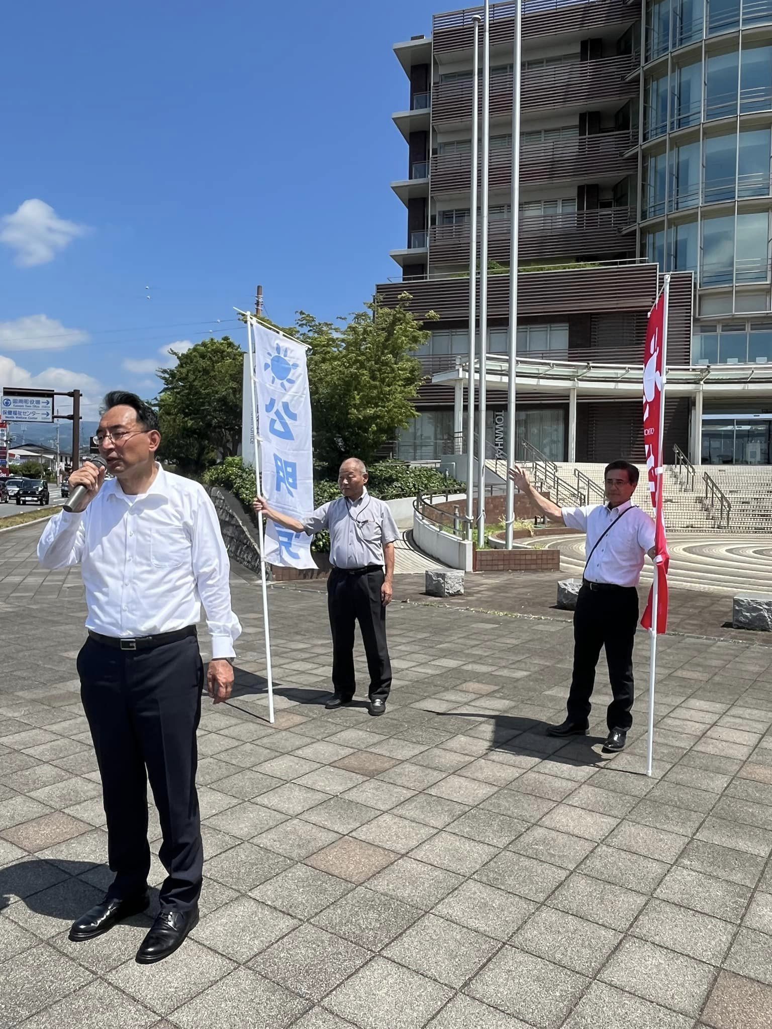 函南町、清水町、長泉町で終戦記念街頭