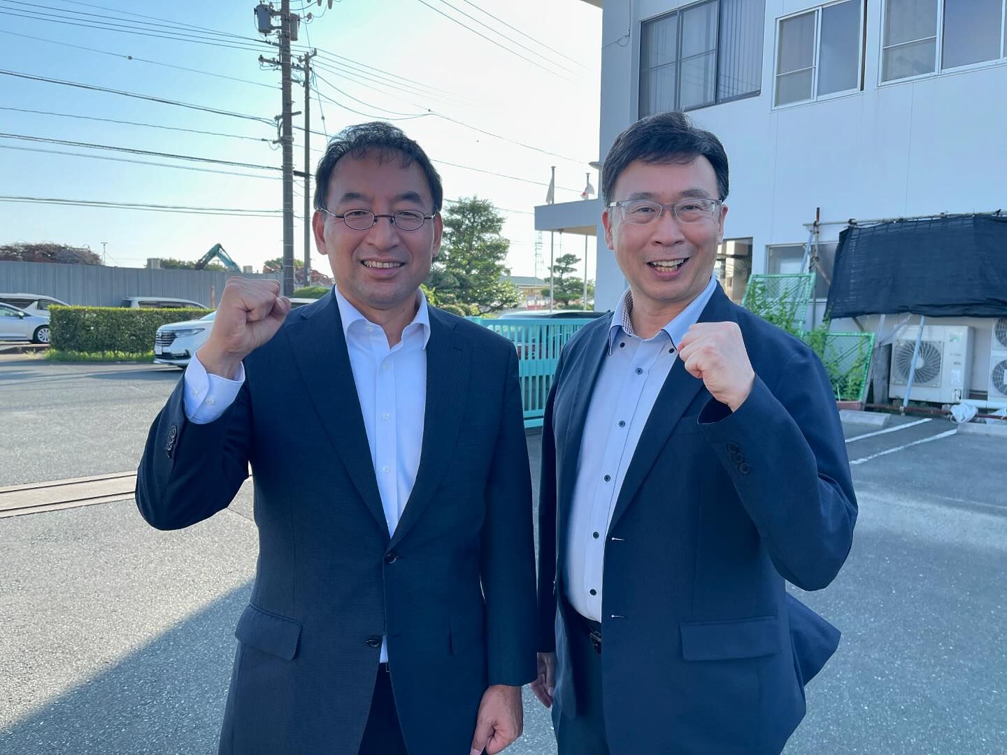 愛知県の 大久保真一 県議、田原市の 辻史子 市議とともに、企業の皆様にご挨拶