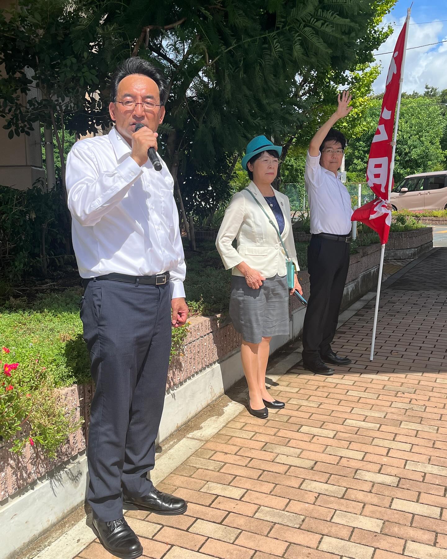 三島市、伊豆の国市、函南町、清水町、長泉町、西伊豆町にて街頭演説