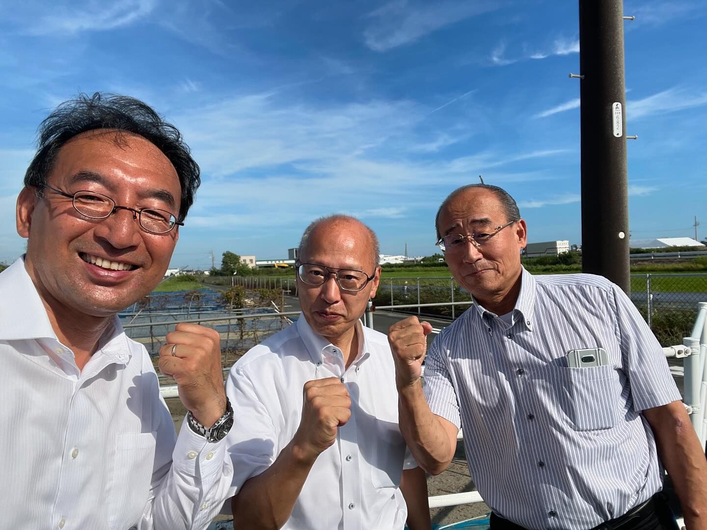 黒田豊 市議、丸英之 市議と共に浜松市内を訪問