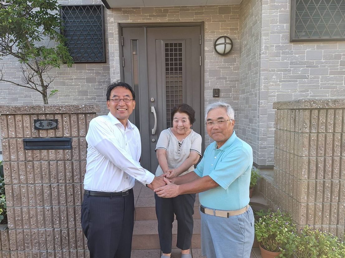 鈴木喜文市議、江塚学市議と共に磐田市内を訪問し、多くの方々から公明党へのご支援を賜りました