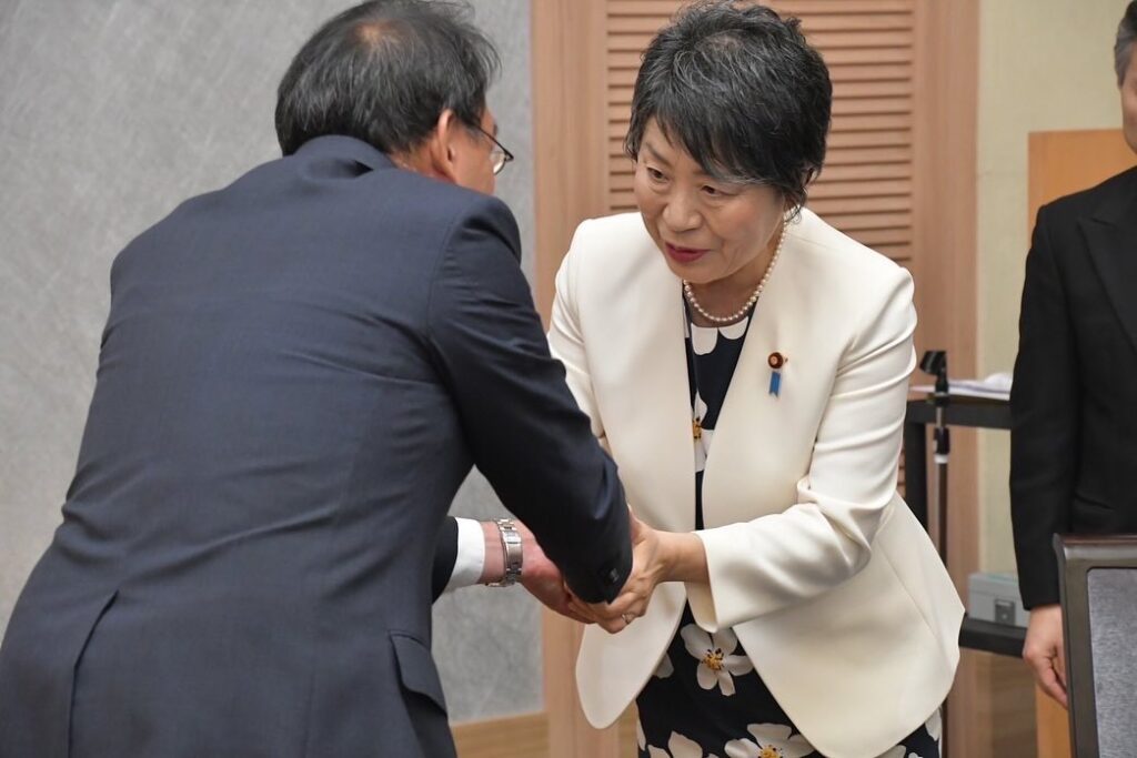 前外務大臣の上川陽子衆院議員より、力強いエールを賜りました