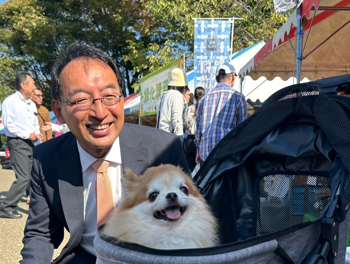 中央公園、吉原商店街でご挨拶