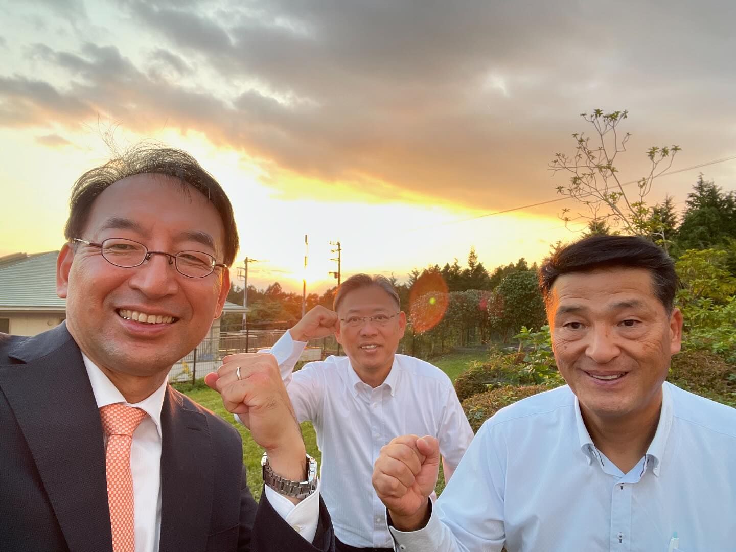 佐野寿夫 市議、斉藤和文 市議と一緒に富士宮市でご挨拶