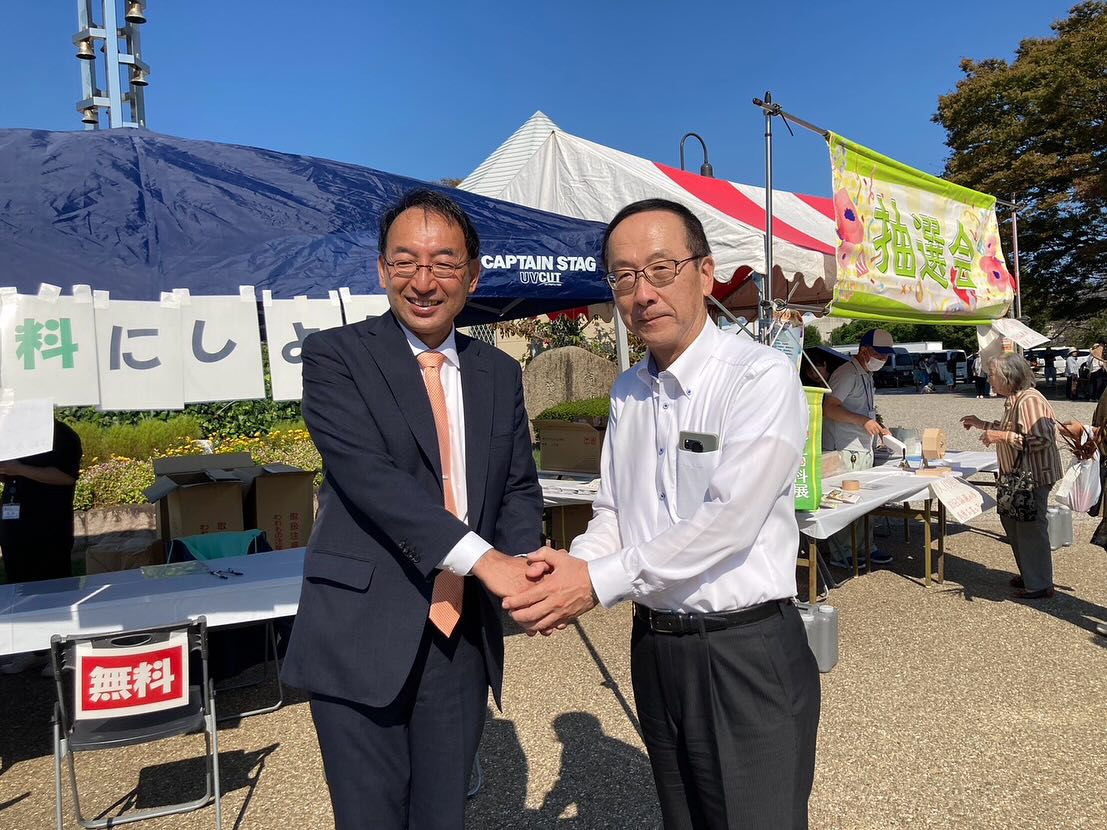 富士市長の小長井義正様から、力強いエールをいただきました