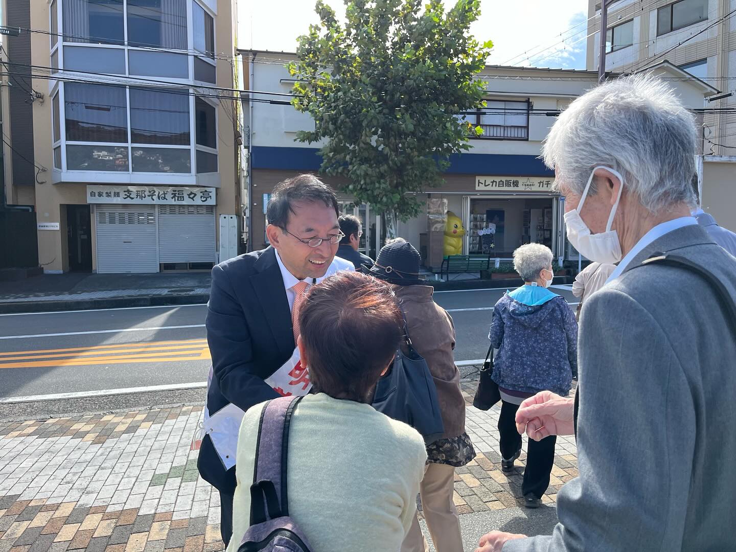 自由民主党公認「かつまた孝明」候補（静岡6区）とともに、自公政権の継続の重要性を訴えました