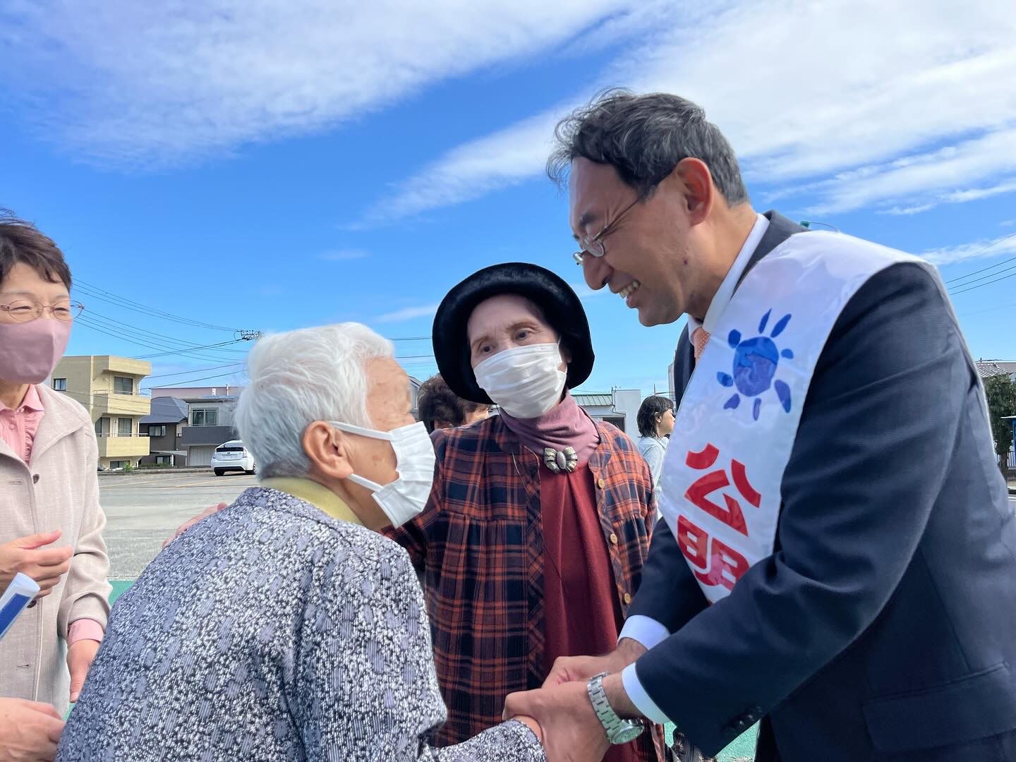 自由民主党公認「かつまた孝明」候補（静岡6区）とともに、自公政権の継続の重要性を訴えました