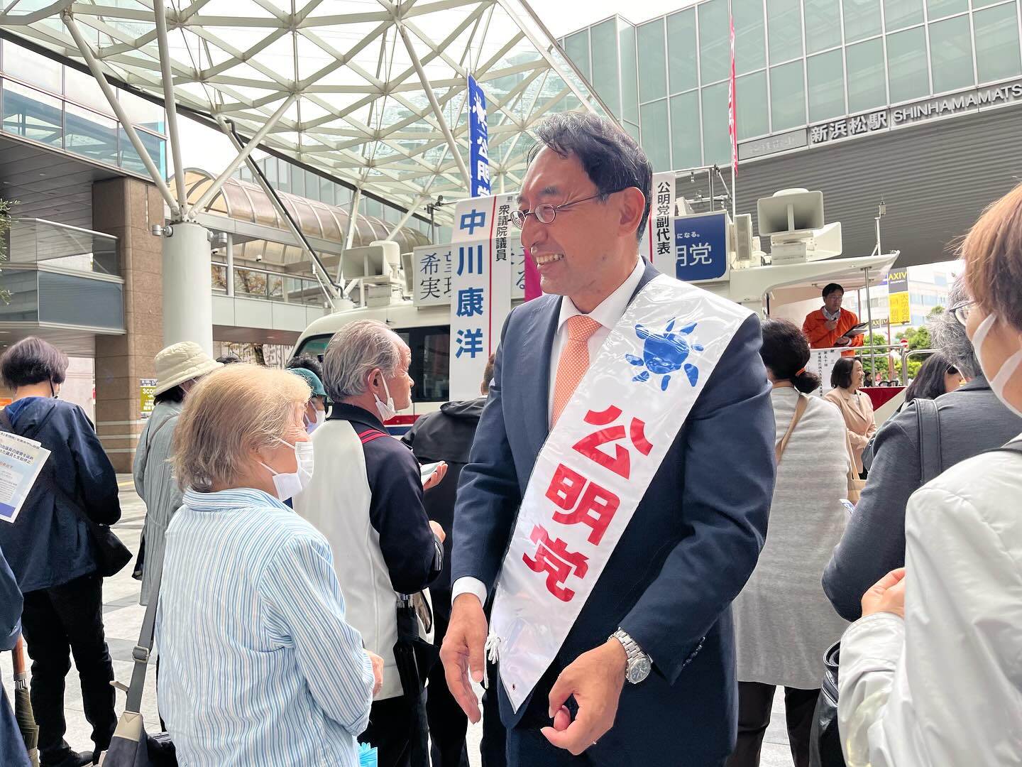 浜松市で街頭演説