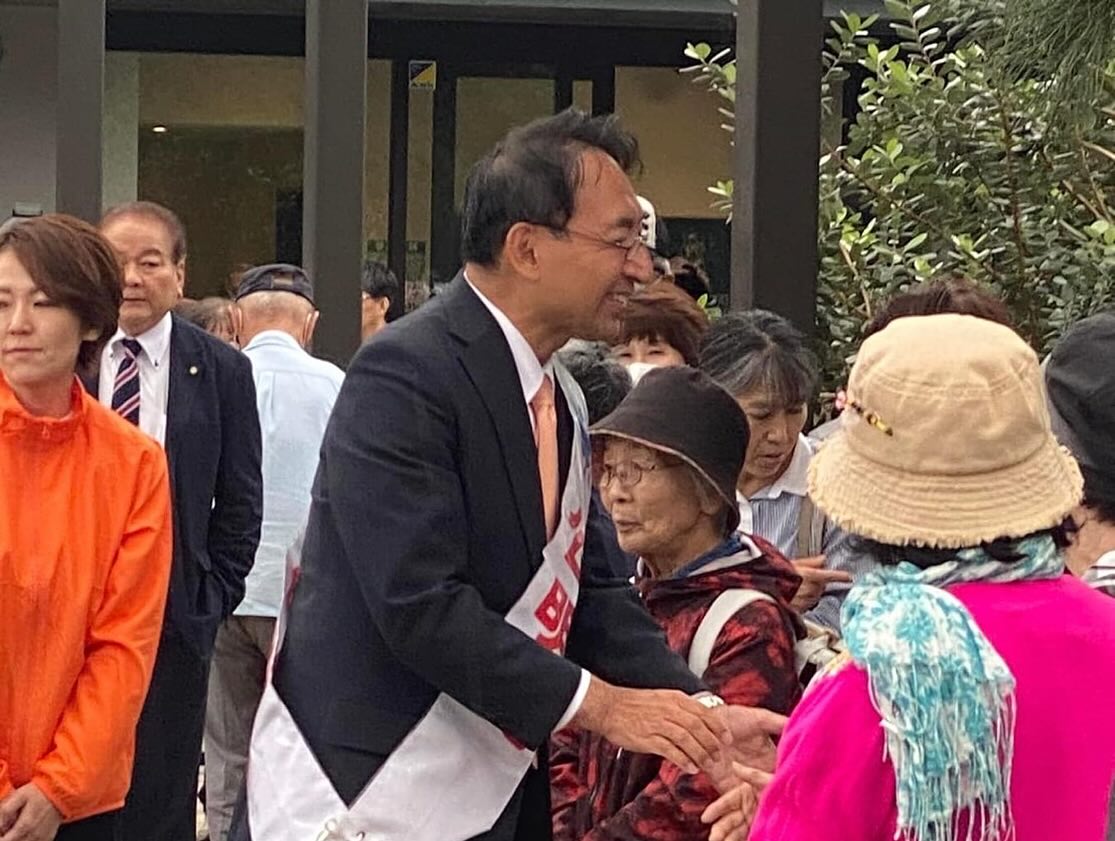 染谷絹代 島田市長、上田勇参院議員から力強いエール