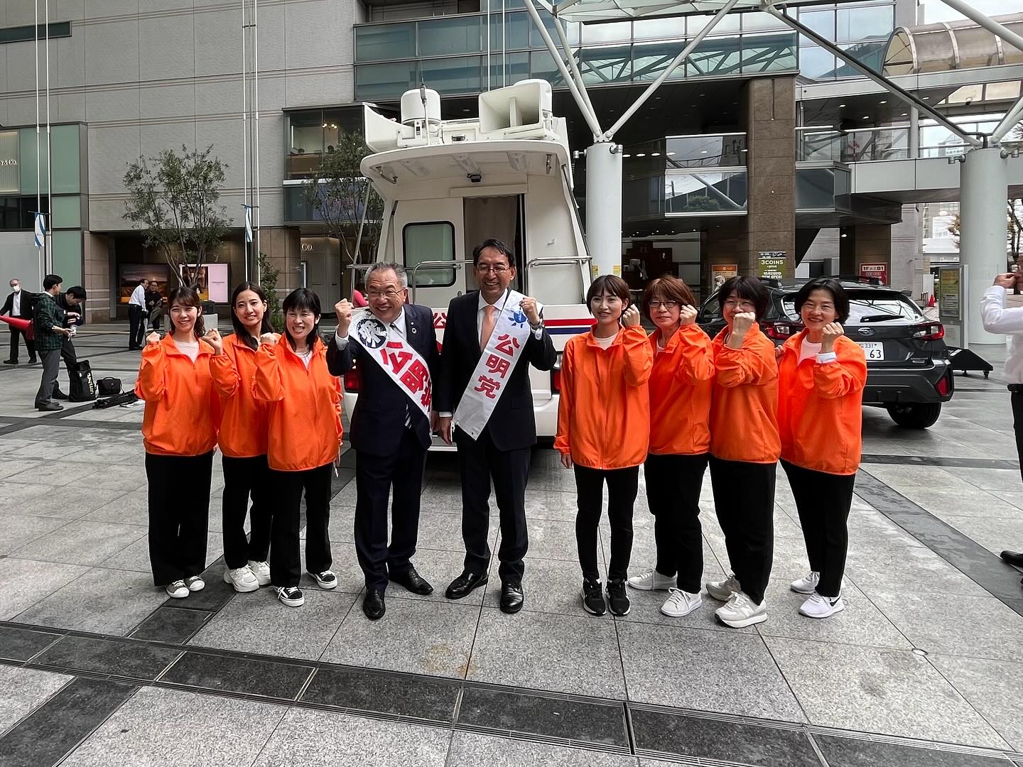 中川康洋 候補と共に、比例区3議席獲得に向けた想いを精一杯訴えました