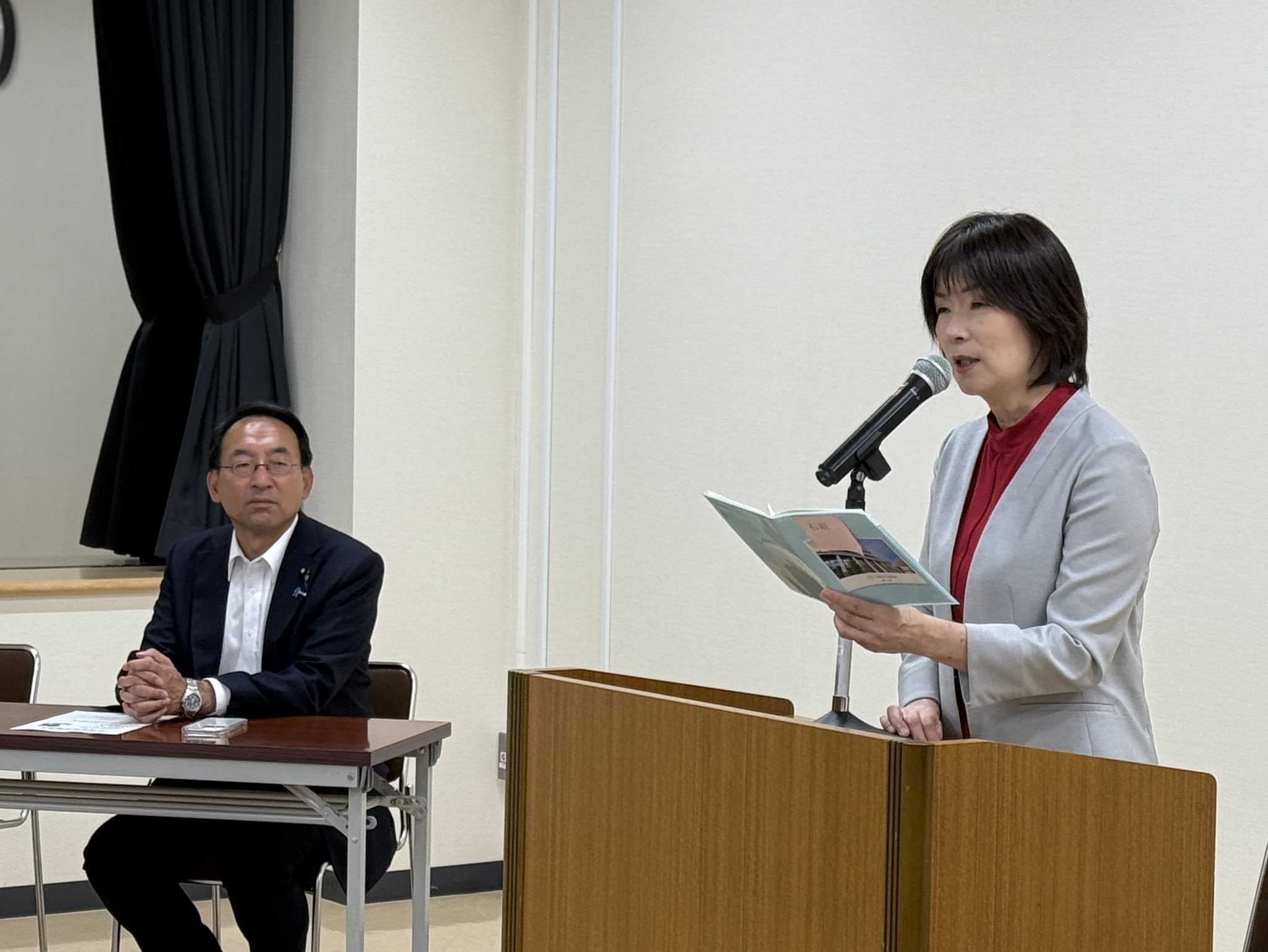 公明党小山町支部会に石原和美町議とともに出席