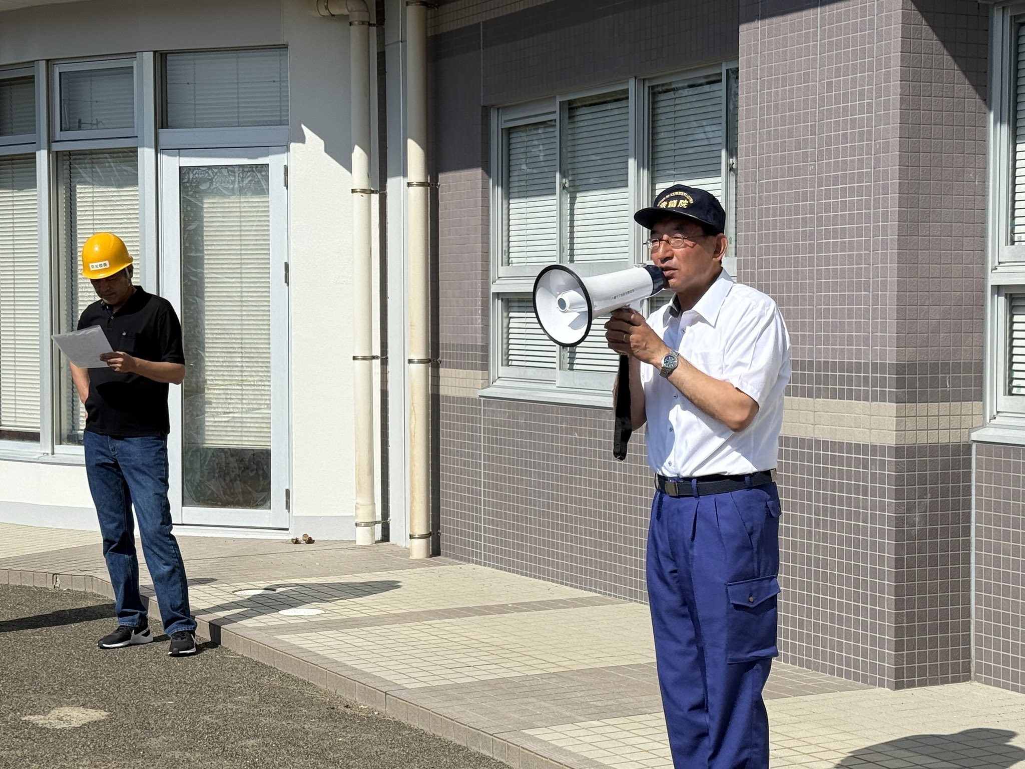 静岡市駿河区八幡三丁目自治会の防災訓練に参加