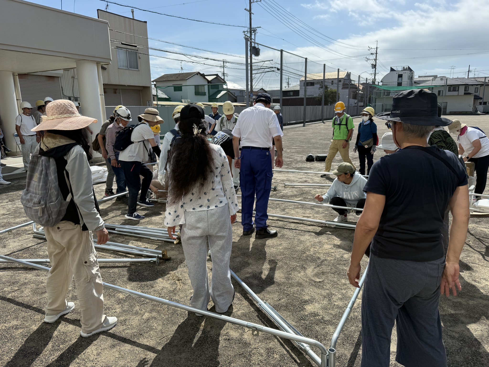 静岡市駿河区八幡三丁目自治会の防災訓練に参加