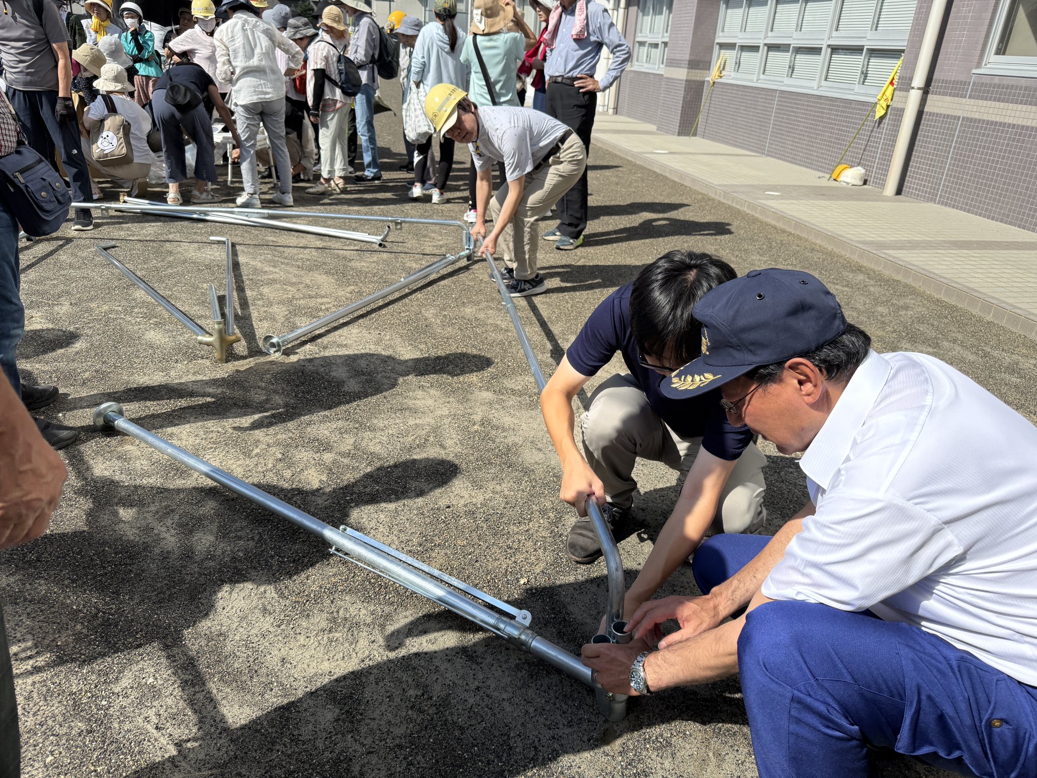静岡市駿河区八幡三丁目自治会の防災訓練に参加