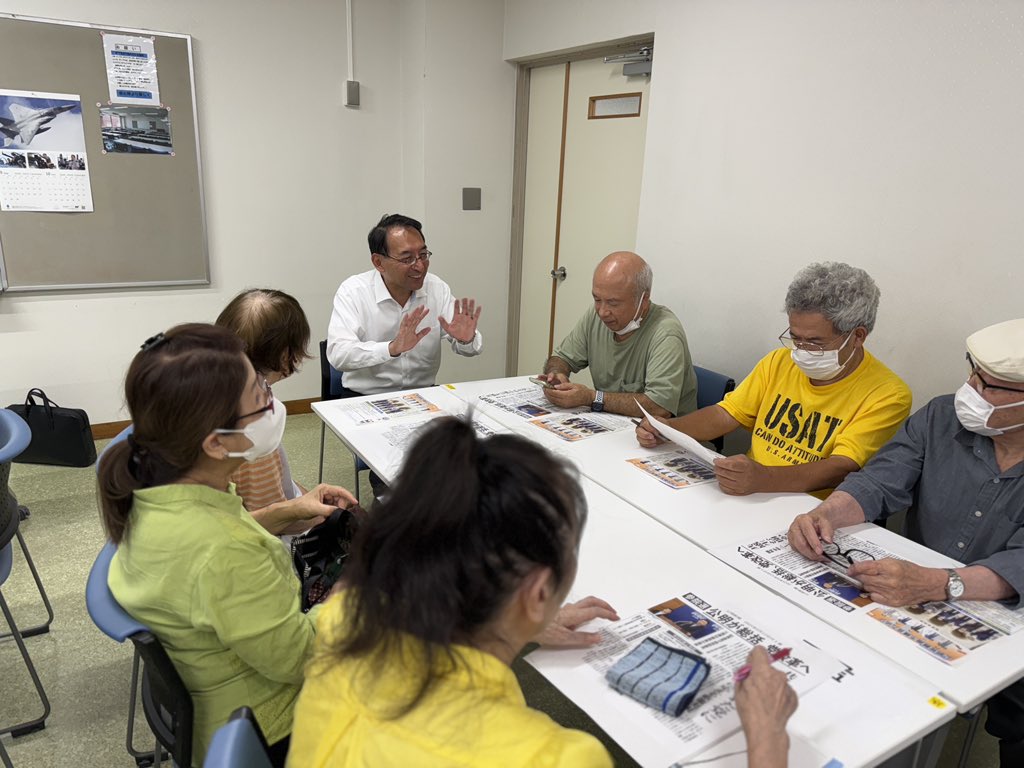 静岡市清水区にて、山梨渉市議がお住まいの地区の公明党支部会に参加