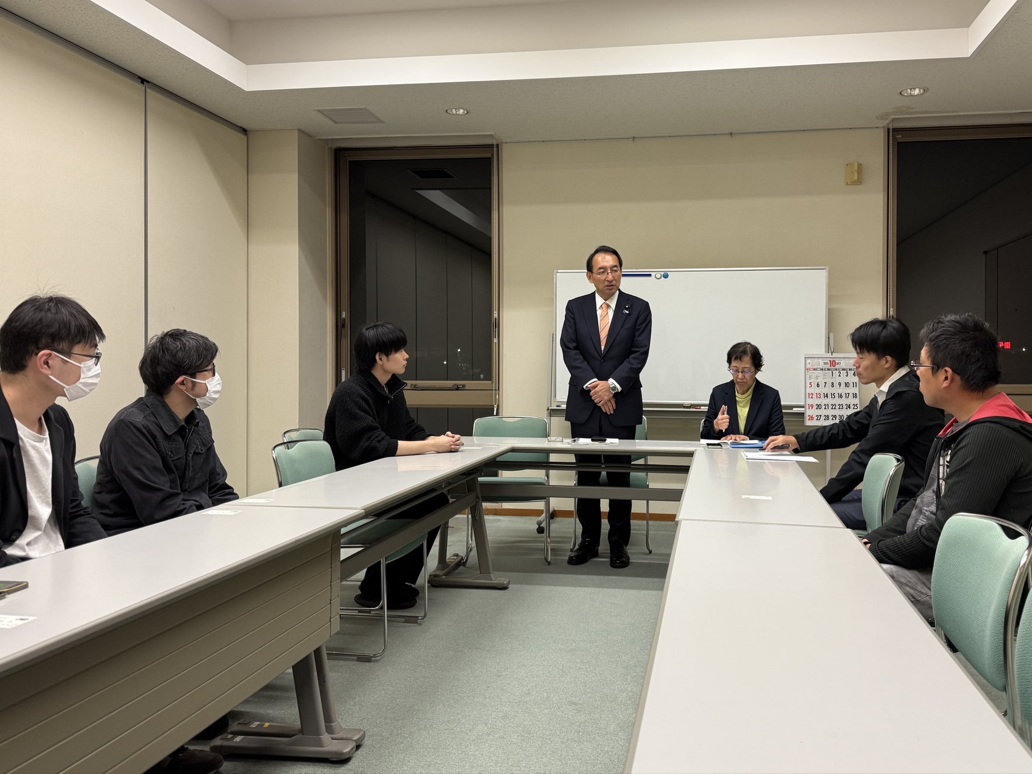 菊川市にて、公明党の織部ひとみ菊川市議、さくらい勝御前崎市議とともに、青年世代の皆さまと意見交換