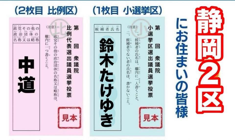 静岡２区は「鈴木たけゆき」
