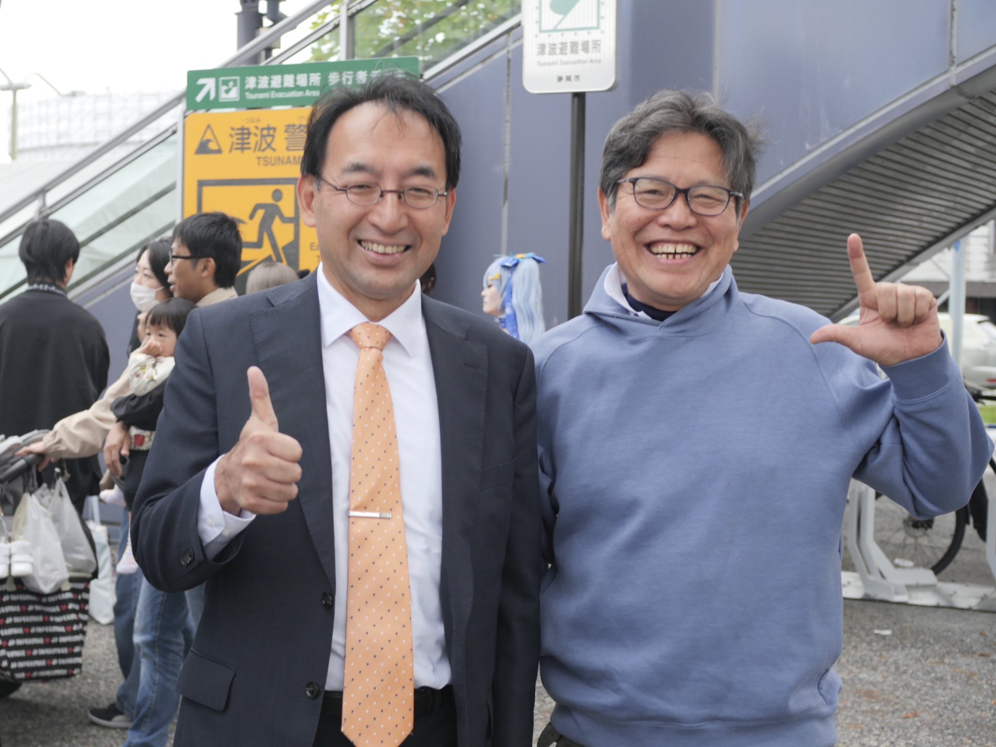 県港湾局長時代の仕事仲間や友人に出会い、とても有意義な時間