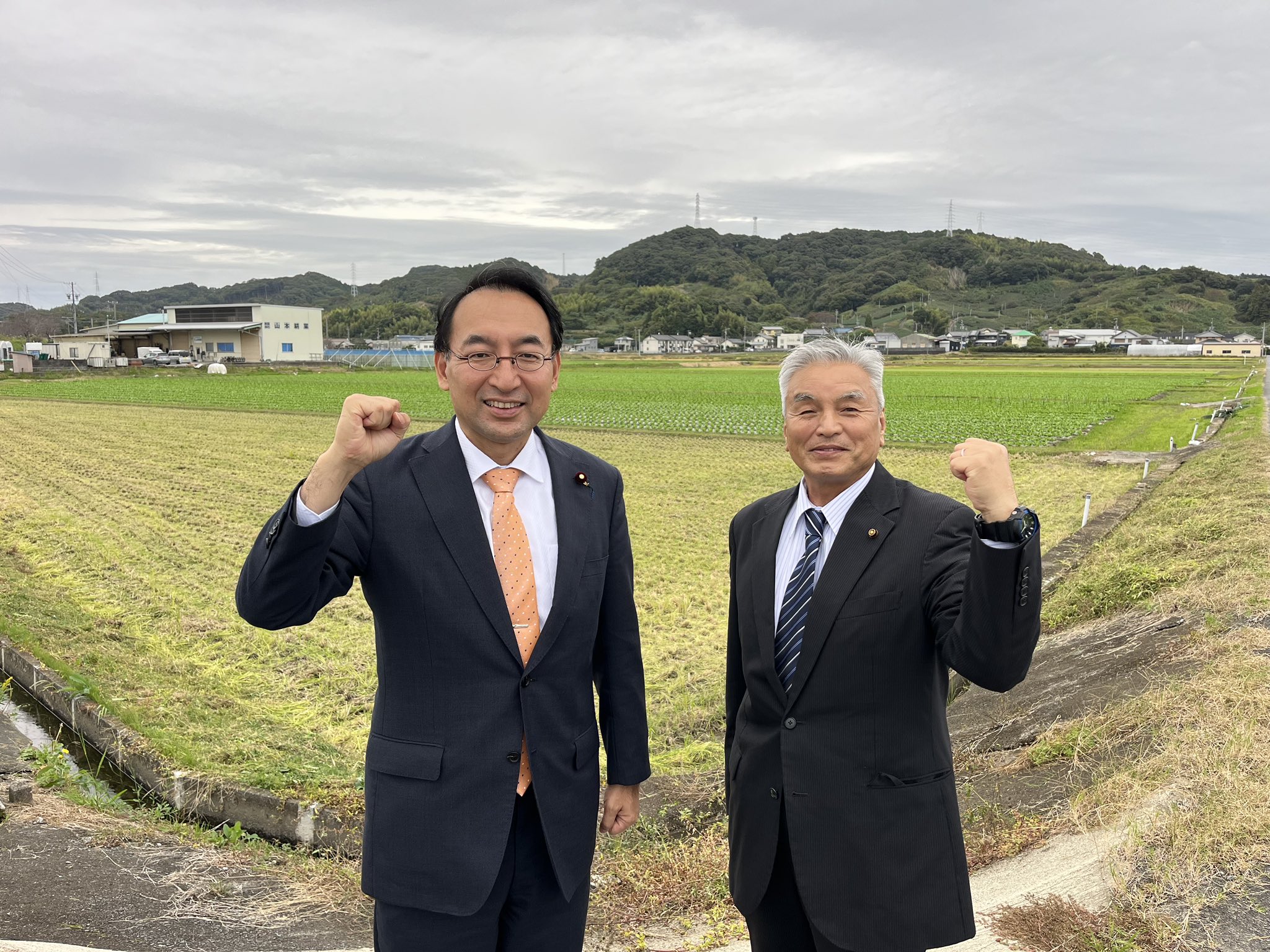 松下定弘 市議とともに牧之原市を訪問