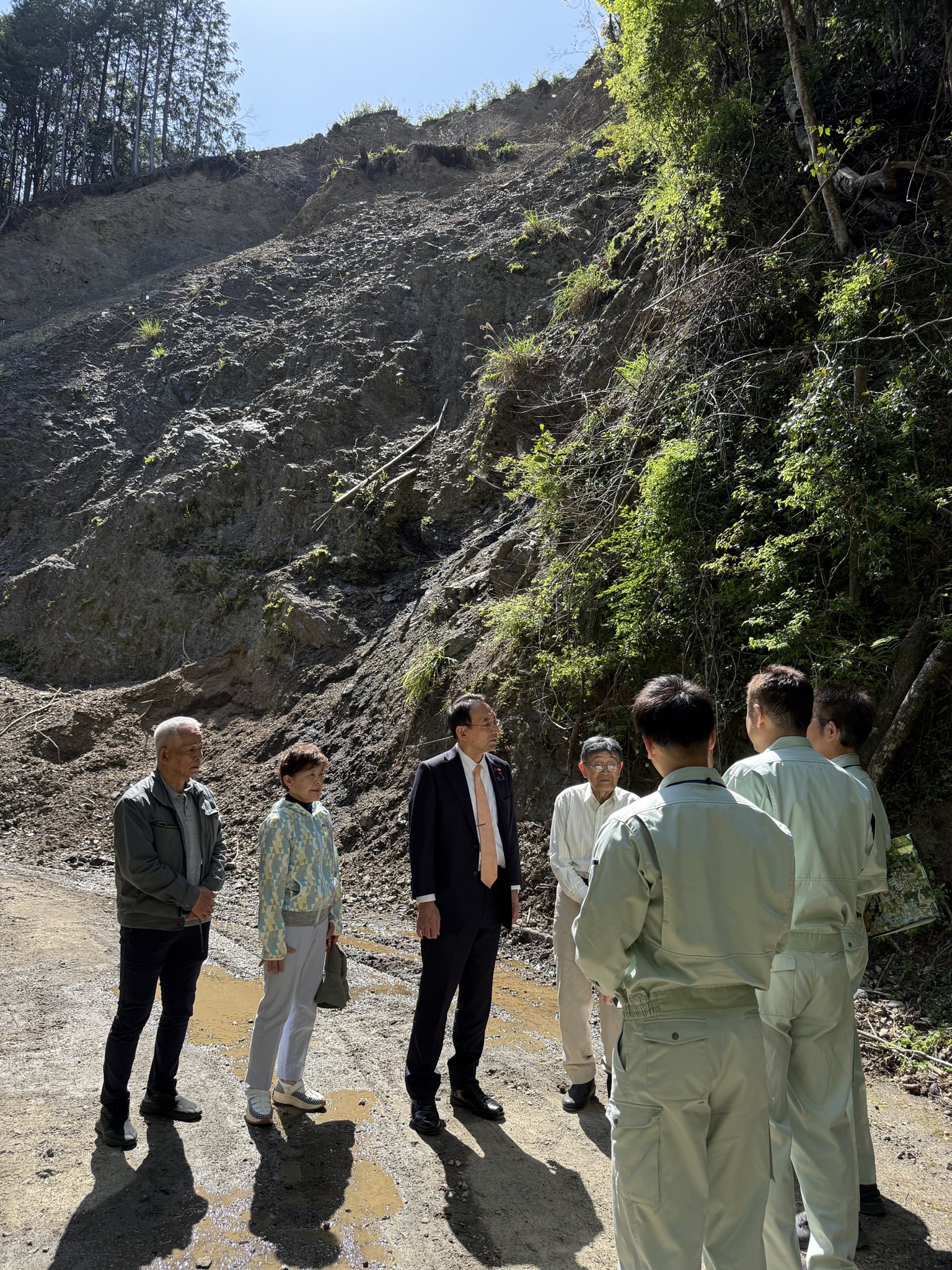 林道斜面崩落対策