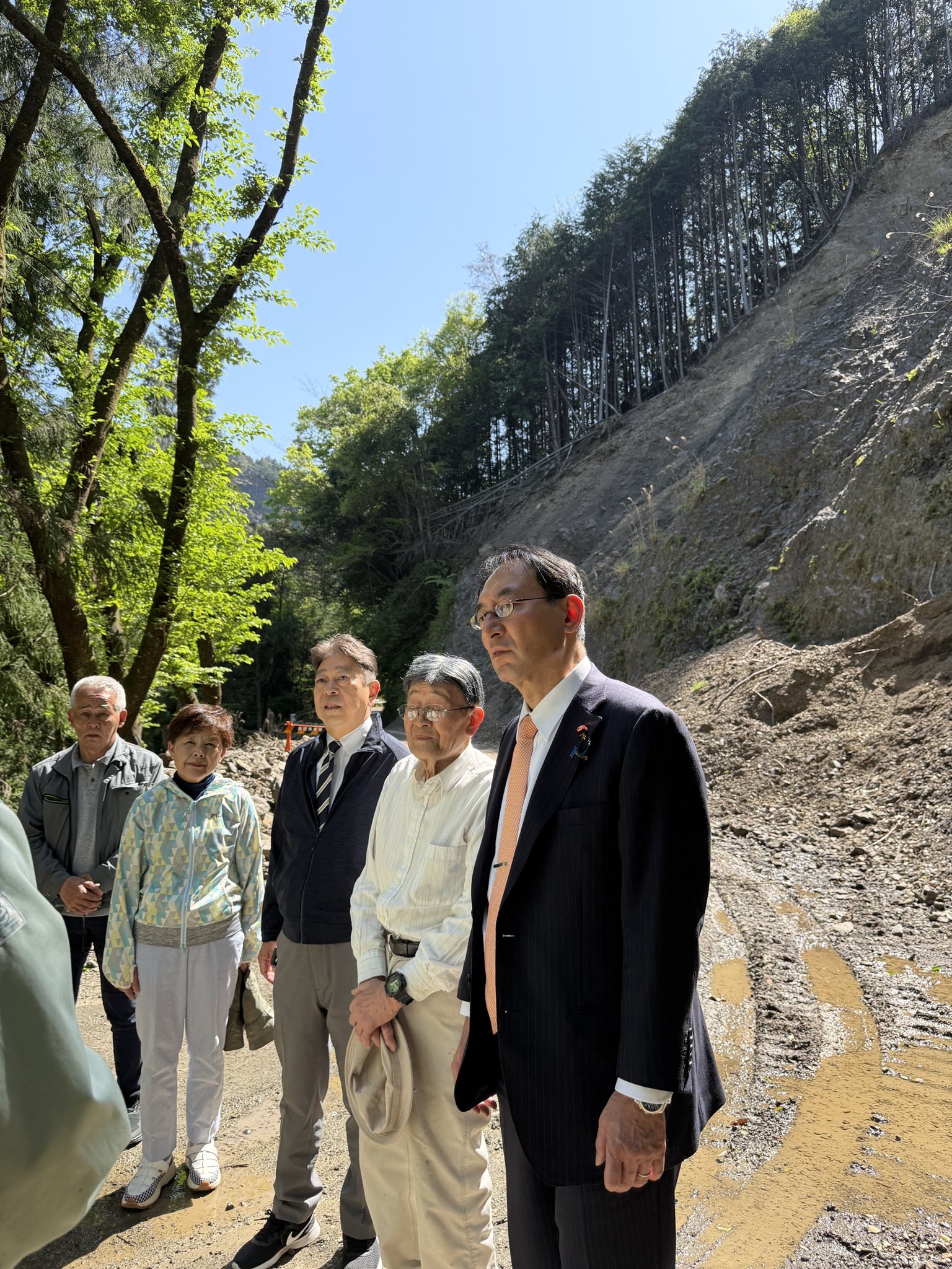 林道斜面崩落対策