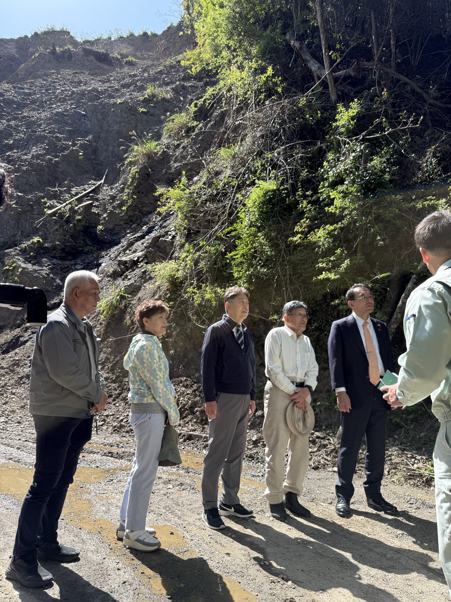 林道斜面崩落対策