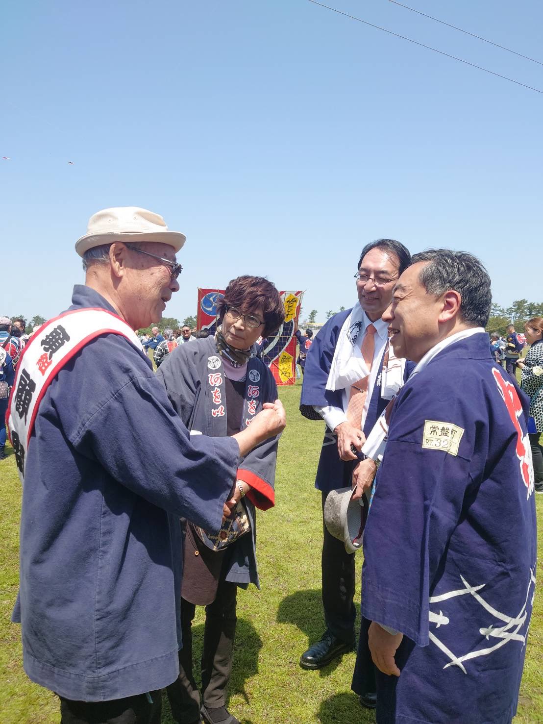 上田勇参議院議員とともに浜松まつりに参加