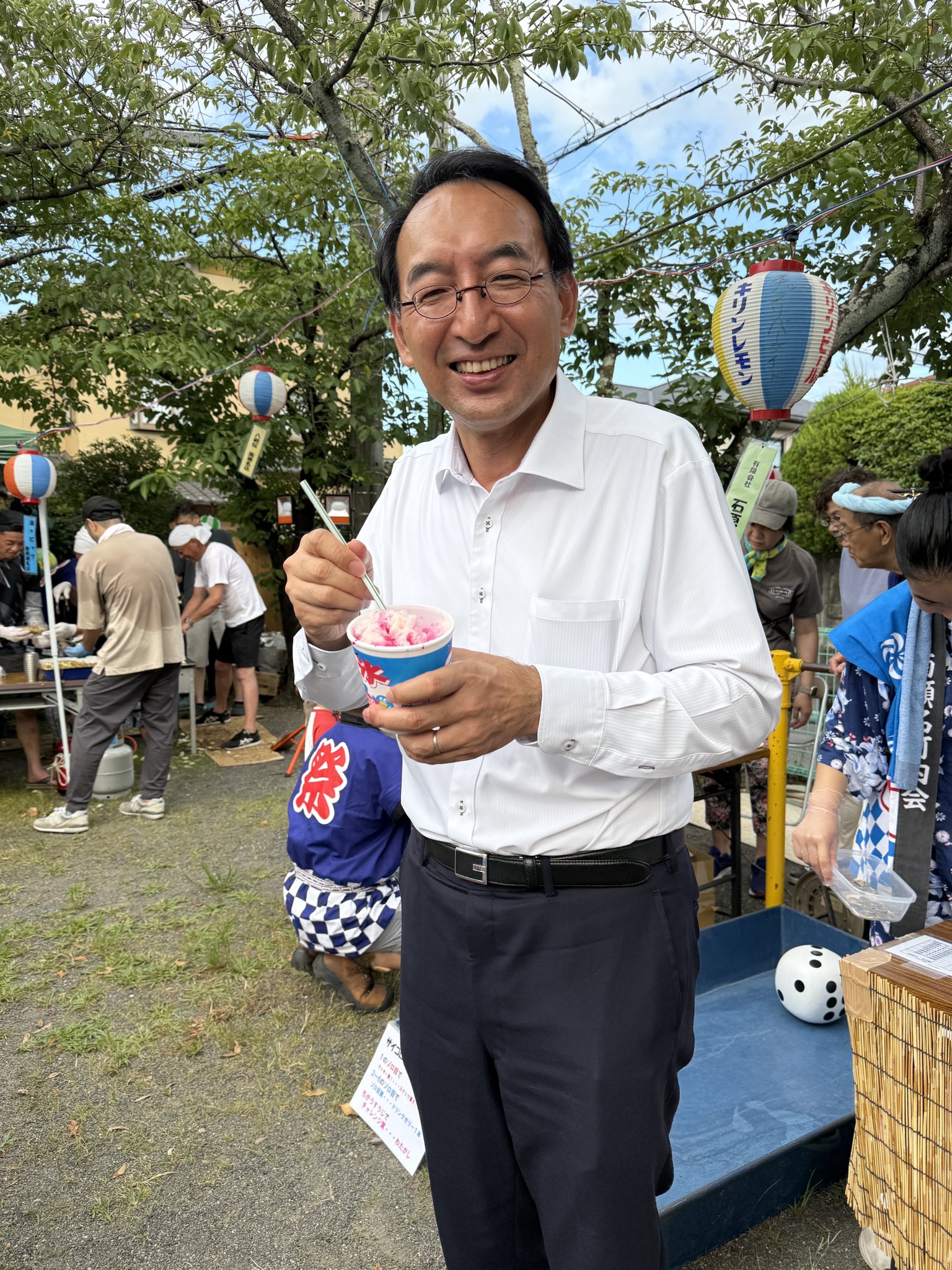 長島強 市議とともに、静岡市葵区南瀬名町の夏祭りに参加