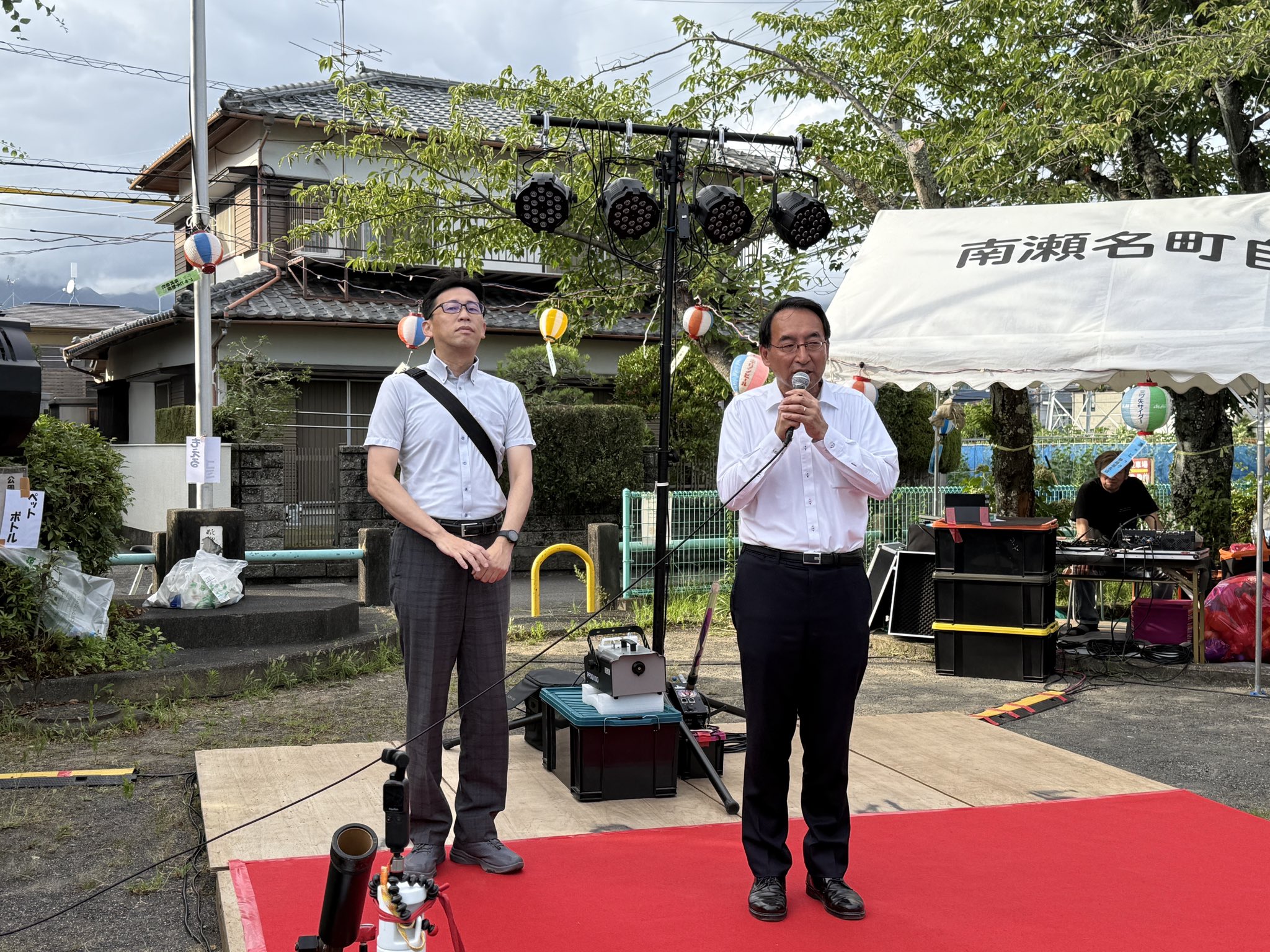 長島強 市議とともに、静岡市葵区南瀬名町の夏祭りに参加