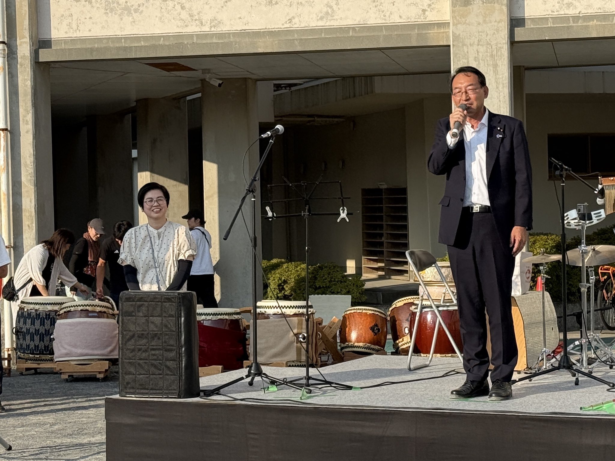 坂本やすこ市議とともに、静岡市葵区でご挨拶