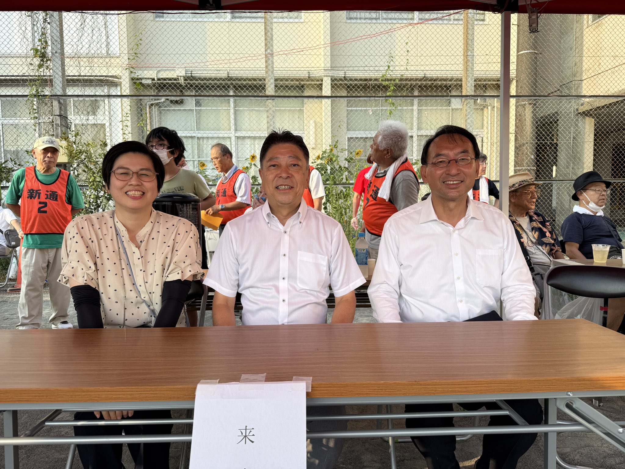 山本あきひこ県議とともに、２か所の夏祭りに参加