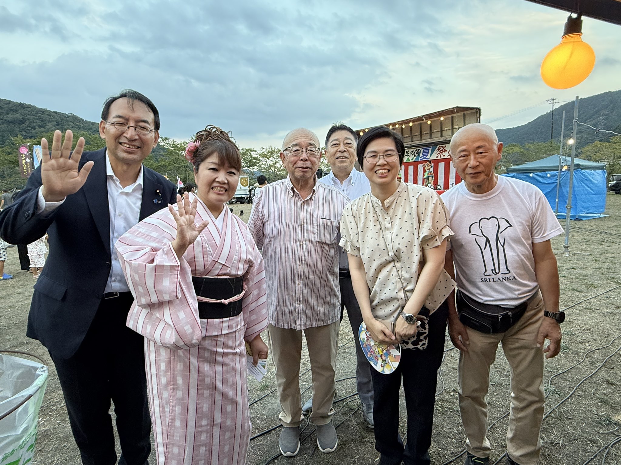 山本あきひこ県議とともに、２か所の夏祭りに参加