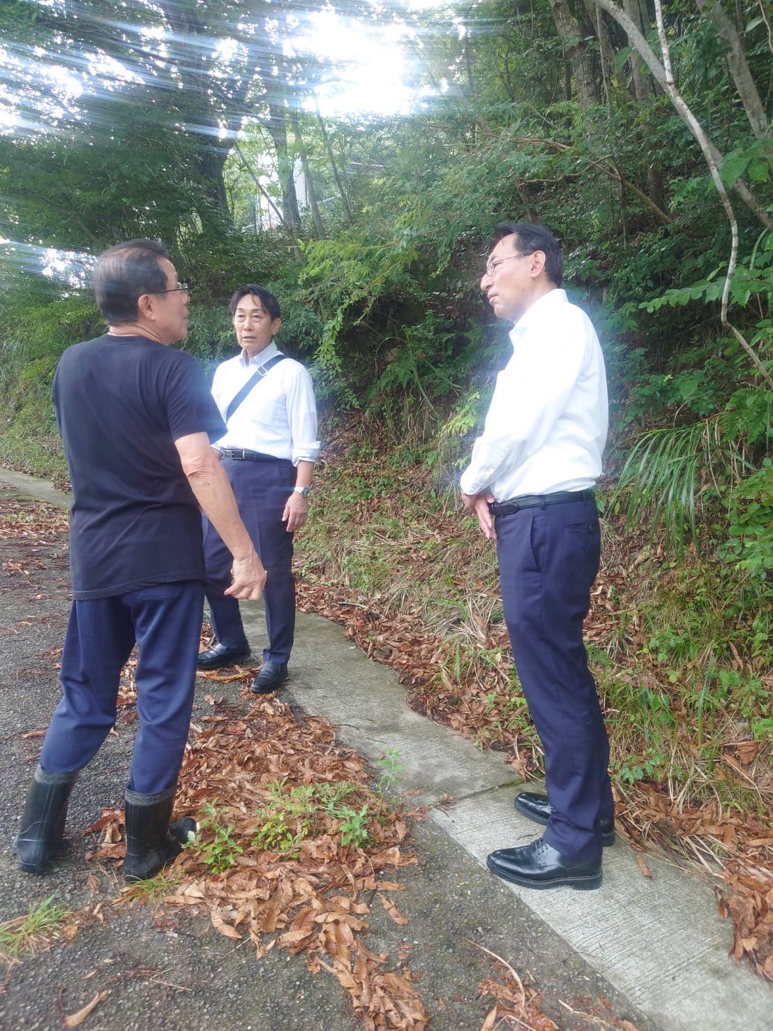 高木幸広議員とともに森町でご挨拶