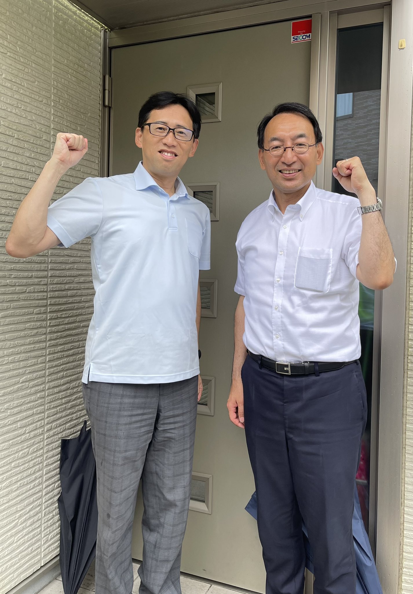 長島ごう市議とともに、静岡市葵区でご挨拶