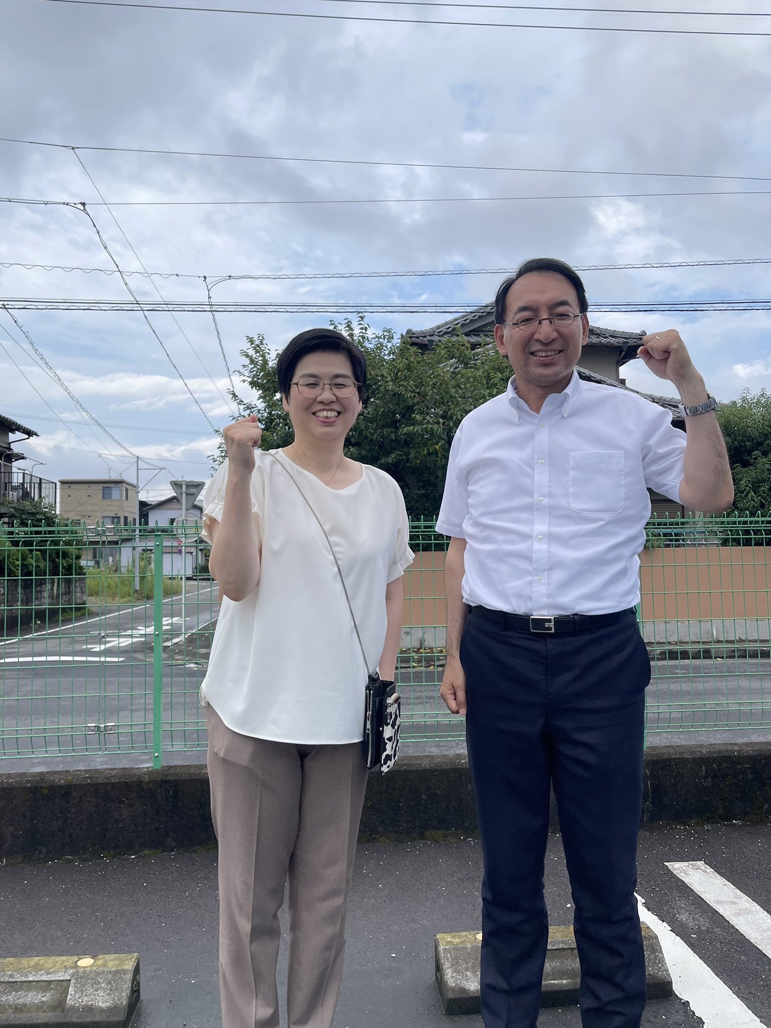 坂本やすこ市議とともに、静岡市葵区でご挨拶