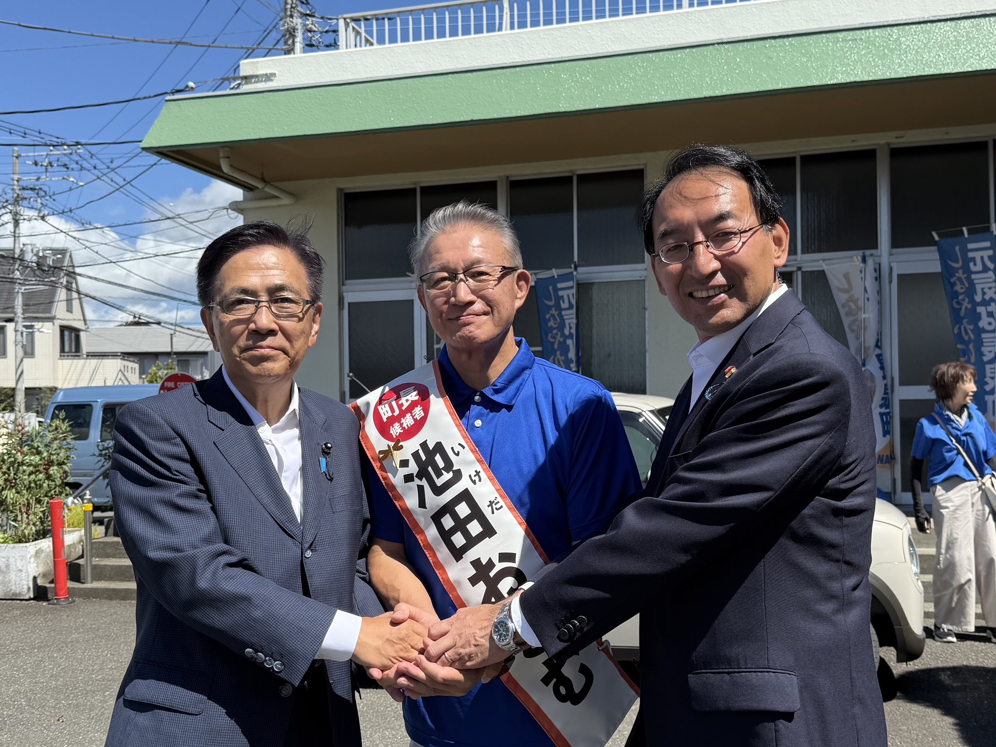 長泉町長選挙において、池田修町長が無投票により３期目のご当選