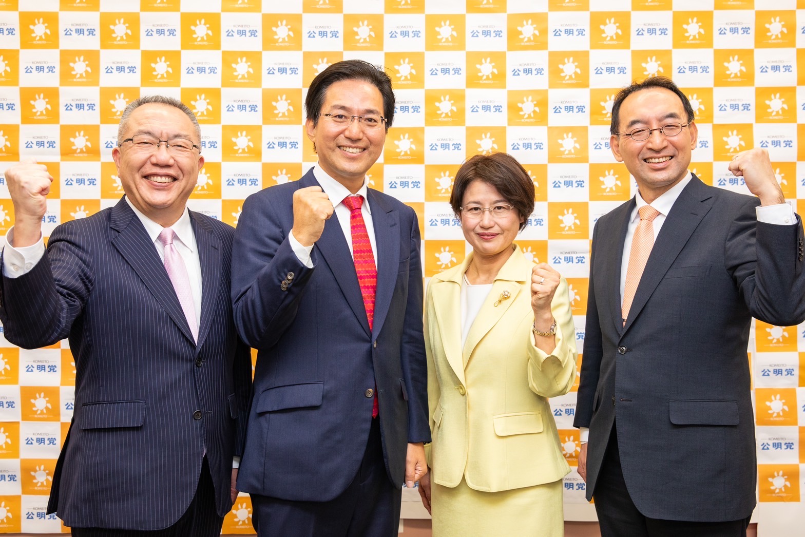 愛知16区公認の犬飼明佳さん、比例東海ブロック公認の中川康洋さん、小林のぶ子さん、そして私・西園の4人が『こめこめカレッジ』収録のため愛知県本部に集いました