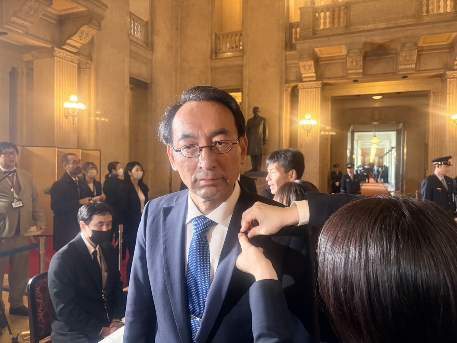 バッジをつけていただく