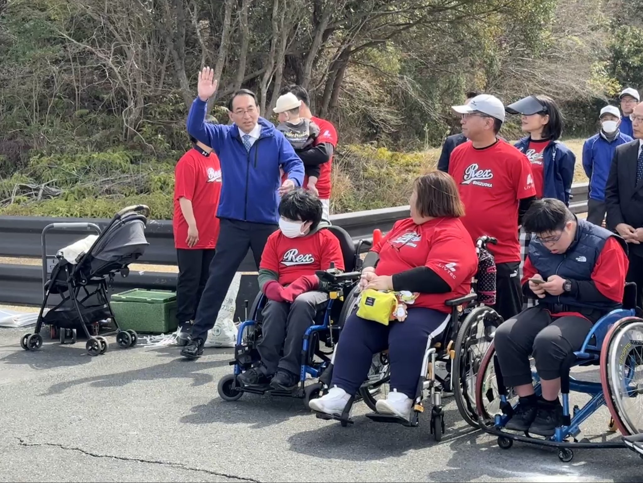 小笠山総合運動公園エコパで開催された「車椅子ソフトボール大会」に