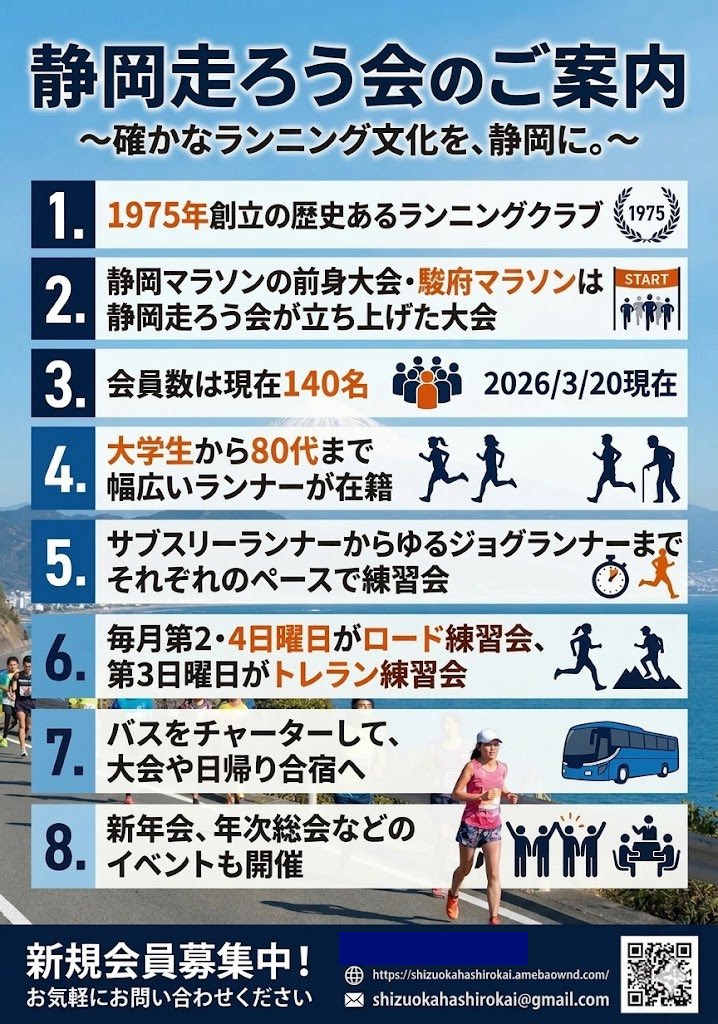 静岡走ろう会にご興味のある方は、ぜひお問い合わせください