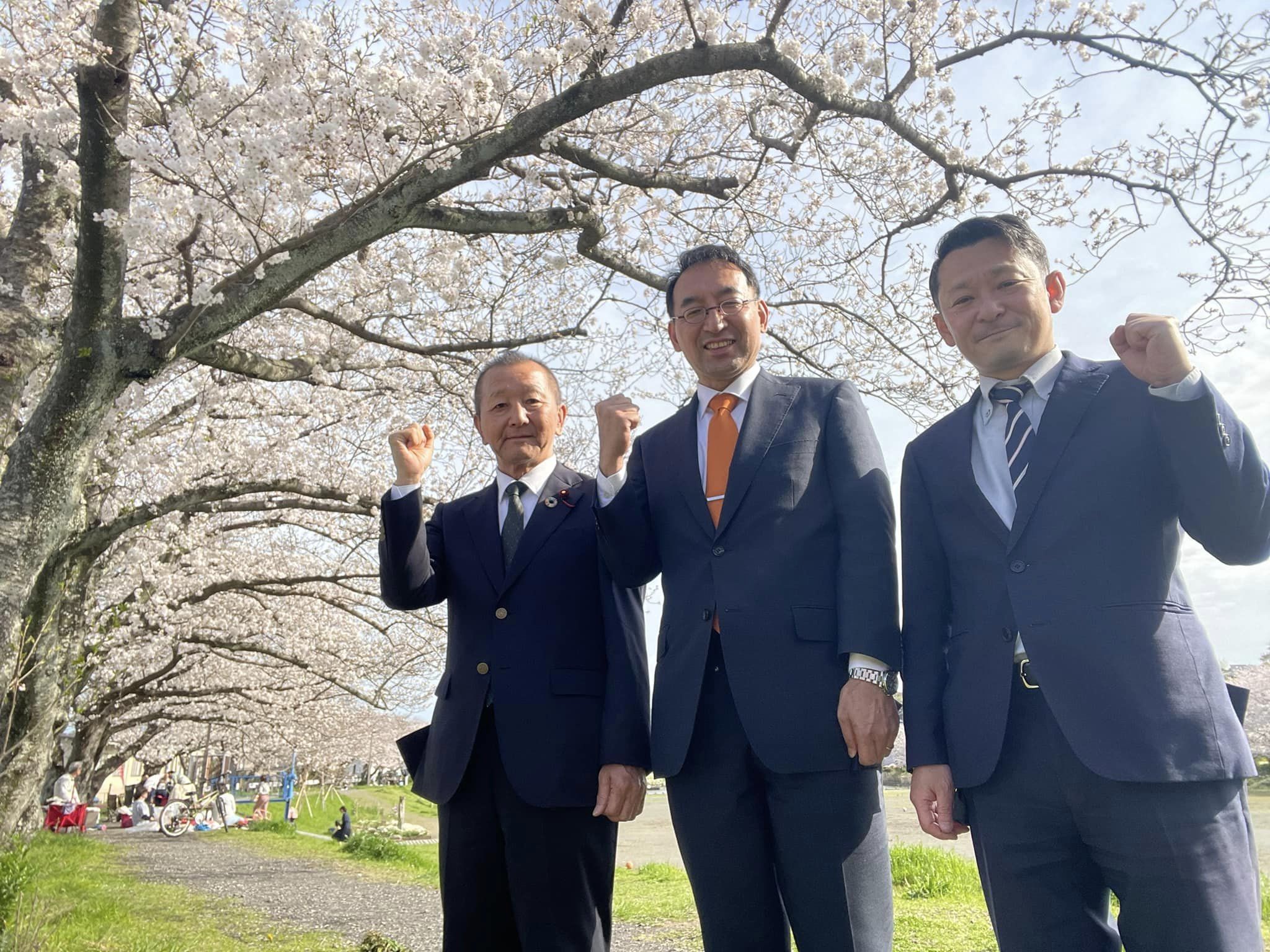大石直樹 市議、山梨渉 市議と一緒に清水区でご挨拶回り