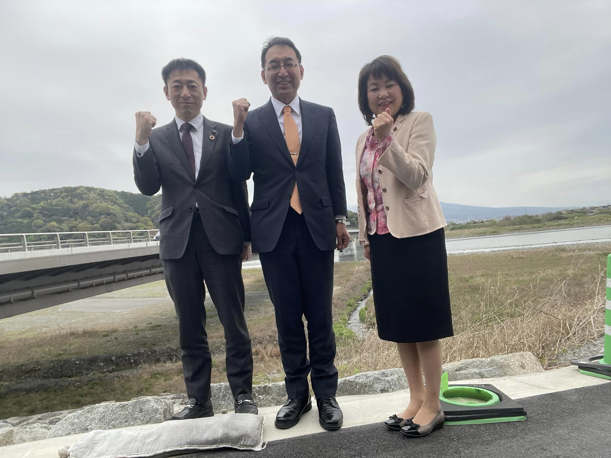 早川育子 県議、井出晴美 市議、萩野基行 市議と一緒に富士市を回りました