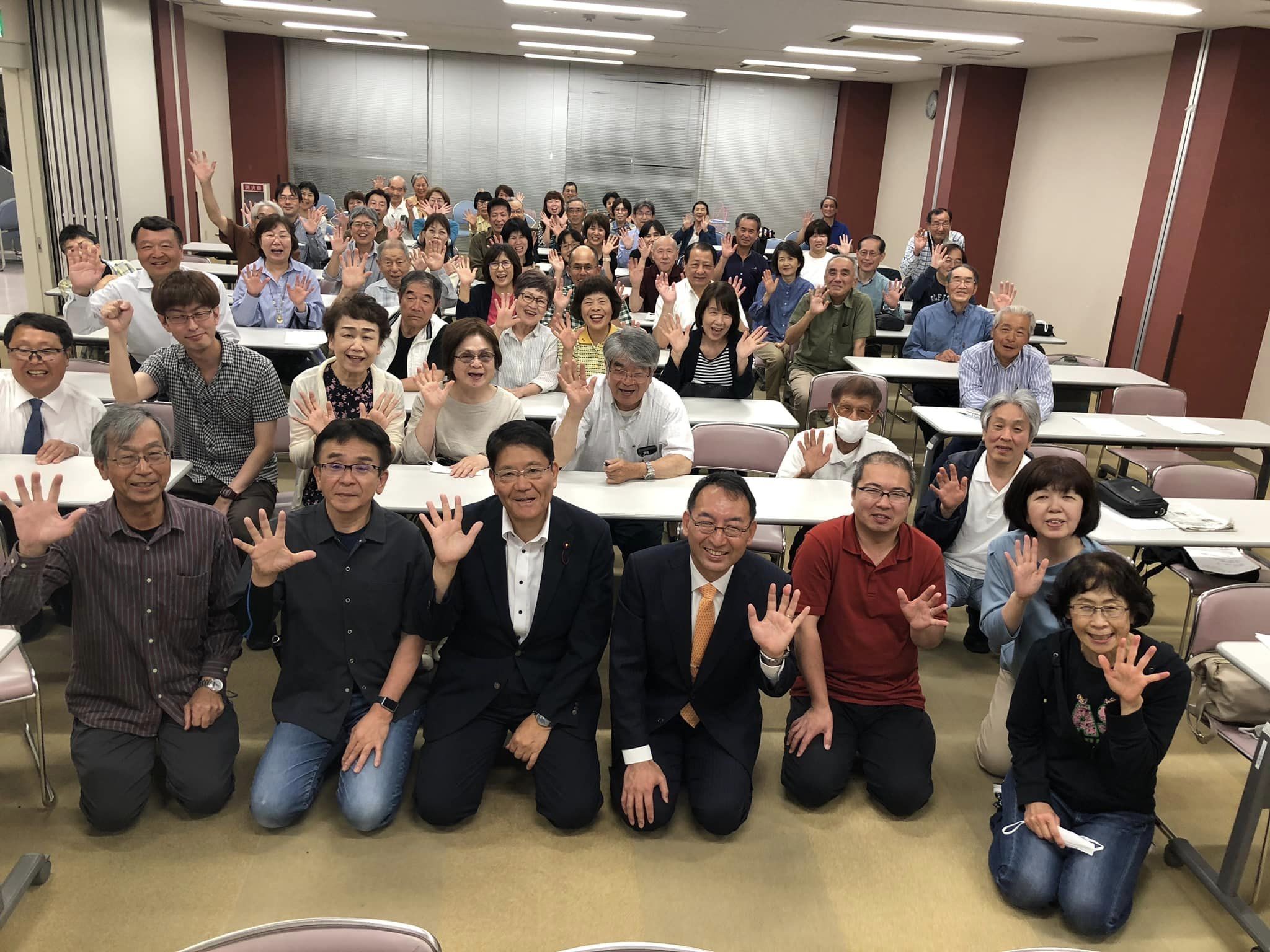 松下正行市議、幸田恵里子市議と一緒に、公明党浜松北支部の会合に参加