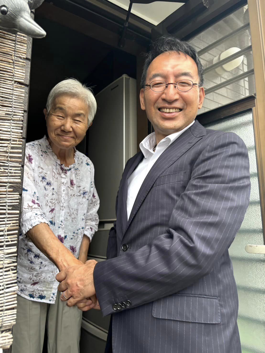 早川育子県議、望月昇市議、井出晴美市議、萩野基行市議と一緒に、富士市を回りました