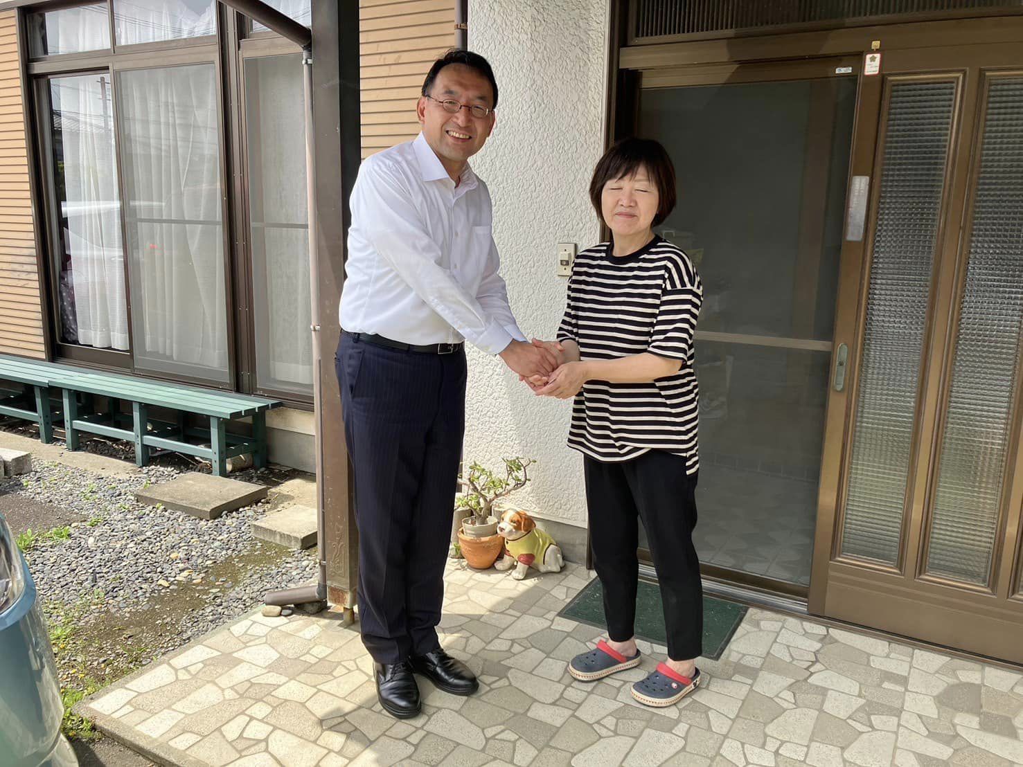 山本行男市議と一緒に掛川市を回りました