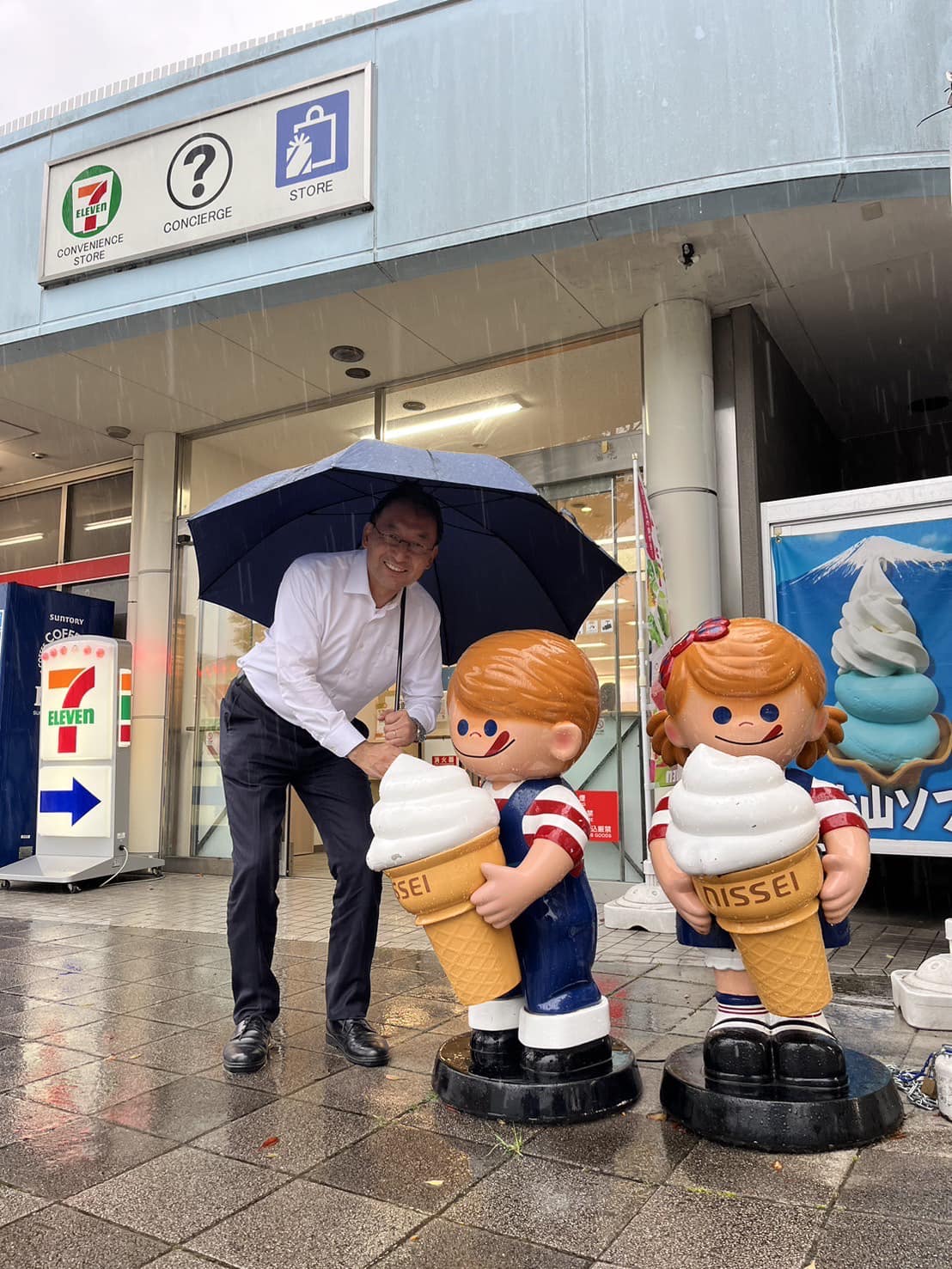 至る所で道路の冠水が見られ、狩野川流域治水の必要性を実感