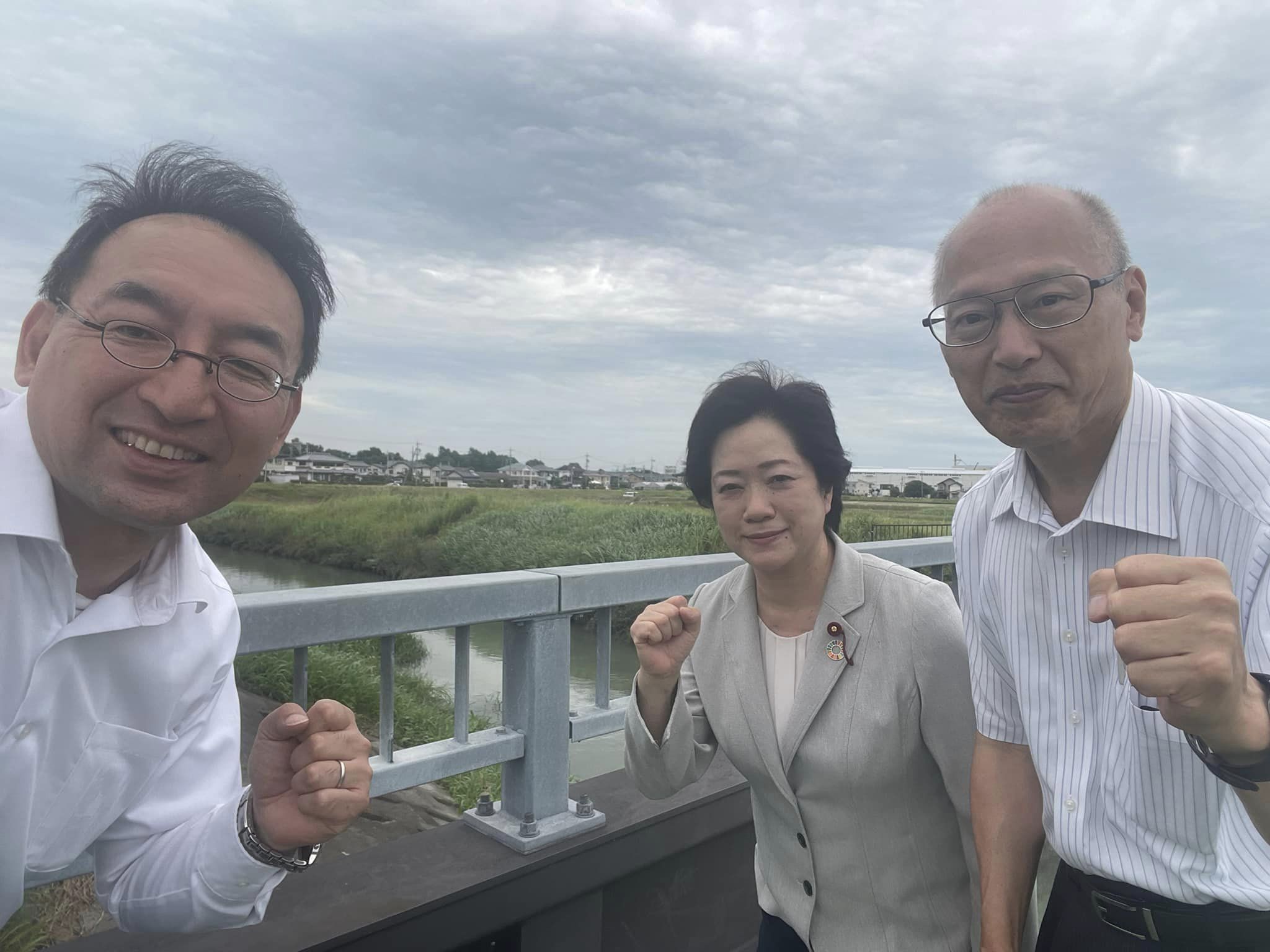 丸英之市議、山崎とし子市議と一緒に浜松市を回りました